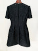 High Street Designer Stylish Dress Women's Beaded Floral Jacquard Trimmed Dress