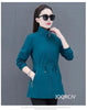 Windbreaker Women Mid Length Outerwear Spring Autumn Korean Waist Jacket Trench Coat for Women Basic Coat Mom Clothes