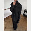 Women Sequinned Shirt Suit Elegant Lapel Long Sleeves Top Elastic Waist Pants 2pcs Set Lady Street Spring Suits