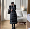 Winter Women 90% White Duck Down Jackets Ultra Light Warm Long Parkas Real Fox Fur Collar Female Hooded Snow Coats