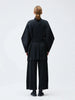 Pleated High Neck Single Breasted Waistband Long Jacket Women Soft Comfortable Coats