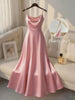 Pearl Strap Satin Slip Retro Dress Women's Elegant Solid Color Dress Strap Handmade Beaded Waist Collection Satin Gilded Dresses