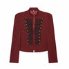 Women Vintage Slim Jacket Spring Women Trends Elegant Napoleon Jackets Ladies High Street Chic Shoulder Padded Blazer