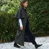 Elegant Cloak Double Breasted Long Coats Women Retro Lapel Double Side Loose Coat Female Autumn Winter Lady Outwear