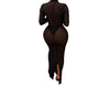 Turtleneck Skinny Women Dresses Sexy Skirt Long Sleeve Bodycon Sexy Streetwear Party Club Hollow out Long Dress