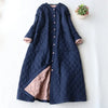 Oversized Quilted Cotton Jacket Women - Long Thin Casual Coat, Loose Fit Solid Color Full Sleeve, Versatile Commuting Wear Z367