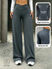 Women Cross Waist Straight Leg Pants Minimalist Wide Leg Leggings Suitable For Fitness Running Outer Wear Women Long Pan