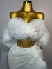 Women White Sequins Top Short Skirt Two Pieces Set Sexy Celebrate Evening Prom Birthday Dress Nightclub Stage Outfit