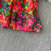 Sexy chic puff sleeve slim Criss-Cross A-line dress Chic Vintage Women Casual women clothing
