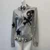 Aesthetic Elegant Sweatshirt Sets Woman Y2k Patchwork Design Coat + Warm Casual Pants Female Zipper Design Chic Outfits Winter