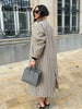 Vintage Khaki Reversible Plaid Trench Coat Women Loose Lapel Single Breasted Pocket Full Sleeve Jacket Autumn Lady Outwear