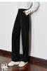 Women Casual Pants Autumn and Winter Mid Waist Workwear Style Straight Woolen Pants