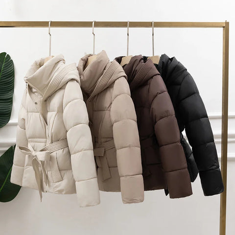 Winter Down Cotton Parkas Jacket Women Loose Korean Casual Thicken Warm Ladies Overcoat
