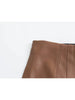 Women's Faux Leather Pants High Waist Straight Leg Trousers Female Streetwear Stylish Stretch Pencil Pants