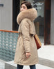 Winter Jacket Women Parka Clothes Long Coat Wool Liner Hooded Jacket Fur Collar Thick Warm Snow Wear Padded Parka