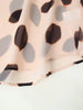 Leopard Print Sheer Chiffon Shirt Style Dress Women Casual Lapel Chic Vacation Mini Dresses Detachable Scarf