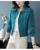 Women Solid Color Zipper Knitted Cardigan Coat Female Large Size Loose Fit Korean Knitted Cardigan Thickness Sweater Jacket