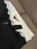High Street Designer Jacket Women's Stylish Color Block Lace Patchwork Blazer