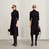 Dresses Woman Winter Elegant Commuter Turtleneck Lace-up Dress Women's Knitted Straight Solid Color Skirt 12544088