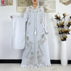 African Clothes Women Dashiki Dress Chiffon Abaya Long Sleeves Dress Islamic Casual Clothing Women Diamond Muslim Long Dress