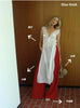 Retro Red Mid-Waist Wide-Leg Straight Corduroy Long Pants For Women Autumn Winter