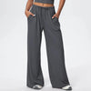 Side Pocket Wide Leg Pants,Loose And Casual Sports Pants Women's Elastic Drawstring Fitness Pants Running Gym Yoga Women's Pants