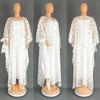 Elegant African Dresses for Women Traditional Dashiki Lace Boubou Plus Size Wedding Party Gown Muslim Kaftan Maxi Dress
