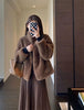 Autumn Winter Female Lamb Wool Faux Fur Tops Coat Women Stand Collar Short Fur Jacket Ladies Long Sleeves Plush Outerwear