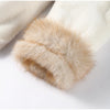 Cotton Lined Furry Fur Collar Belts Jacket Women Long Sleeve Thicken Warm Female Coat Winter Street Casual Outwear