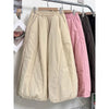 2026Winter Korean Drawstring Casual Versatile Pants Large Size Women's Loose Wide-Leg Scimitar Bloomers Trousers Female Pantalon
