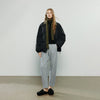 Women Casual Pants Winter Sweatpants Tapered Elastic Waist Split Design Fleece-Lined Warm Trousers