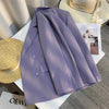 Casual Women's Blazer for Spring Double-Breasted Purple Blazers Jacket Woman with Design Flair Suit Outwear