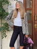 Leopard Printed Faux Fur Women's Coats Slim Lapel Single Breasted Full Sleeve Coat Autumn Winter Lady Warm Jacket