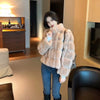 Women's Fur Integrated Jacket Autumn Winter Short Imitation Mink Fur Coat Versatile Velvet Tops Female Outerwear Clothes