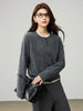 Cardigans For Woman, Fleece Wool, Round Collar, Soft Cozy Sweaters, 100%Wool, Fall Winter Jackets