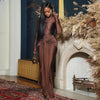 Women Full Sleeve Turtleneck Ribbon Ruched Long Maxi Dress Spring Sexy Street Slim Evening Night Club Party Dresses