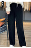 Women's Cashmere Pants 100% Merino Wool Broadfoot Pants Women's Knit Loose Knit Pants Fall/Winter Women's Thick Pants