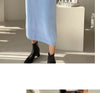 Autumn Winter Loose Turtleneck Women's Knitted Long Dresses Long Sleeve Vintage Straight A-line Dress Female