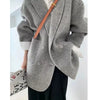 Autumn Women Woolen Coat Turn Down Collar Regular Length Coat Women Winter Blazer Clothes Coats Tops