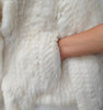 Winter Women Turtle neck Warm Knitted Natural Fur coat Long Sleeve Female Warm Winter Genuine Fur Jacket Thick Outwear
