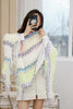 Ethnic Style Cape Oversized Sweater Jacket Women Loose Patchwork Warm Long Scarf Knitted Cardigan Woman