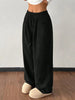 Women's Autumn/Winter Casual Corduroy Straight Loose Fit Solid Versatile Trouser