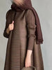 Solid Color Cardigan Long Robe Folded Windbreaker For Women Loose Casual Coffee Long Coat 2DB2952