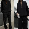 Women's Clothing Versatile Casual Sweatshirt Long-sleeved Pullover Tops Trousers Two-piece Set Womens Sport Outifits