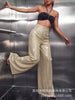 Women's Solid Color Wide-leg Pants Casual Elegant Black Sequins Holiday For Women Long Pant Womens Clothing