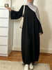 Muslim Abaya Dress for Women Solid Color Loose Long Sleeve Maxi Dress Casual Islamic Kaftan Modest Prayer Robe