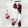 High Street Designer Runway Suit Set Women's Floral Printed Blazer Flare Pants Suit 2pcs