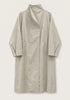 Convertible Collar Oversized Maxi Trench Coat Women Snap Buttons Dolman Sleeve Patch Pockets Outerwear Ladies Trench Jacket