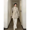 Autumn Simple Style Korean Long Stand-up Collar White Trench Coat Women's Trench