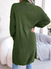 Women's Solid Color Shawl Collar Knit Cardigan Sweater for Autumn Winter Casual Vacation Coat